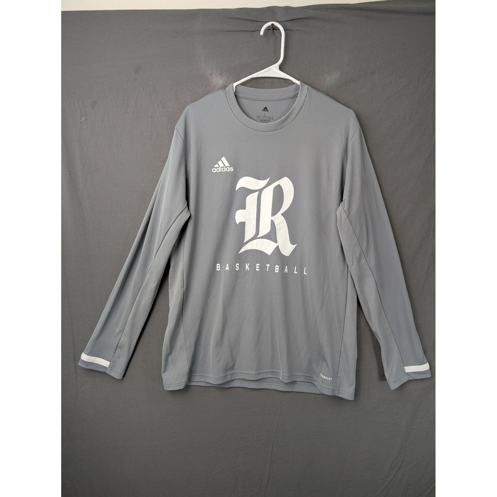 Adidas Mens Rice University Basketball Aeroready‎ Long Sleeve Shirt Grey Large